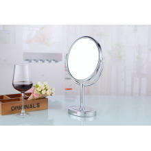 8" Double Sided Stand up Brass Table Cosmetic Mirror